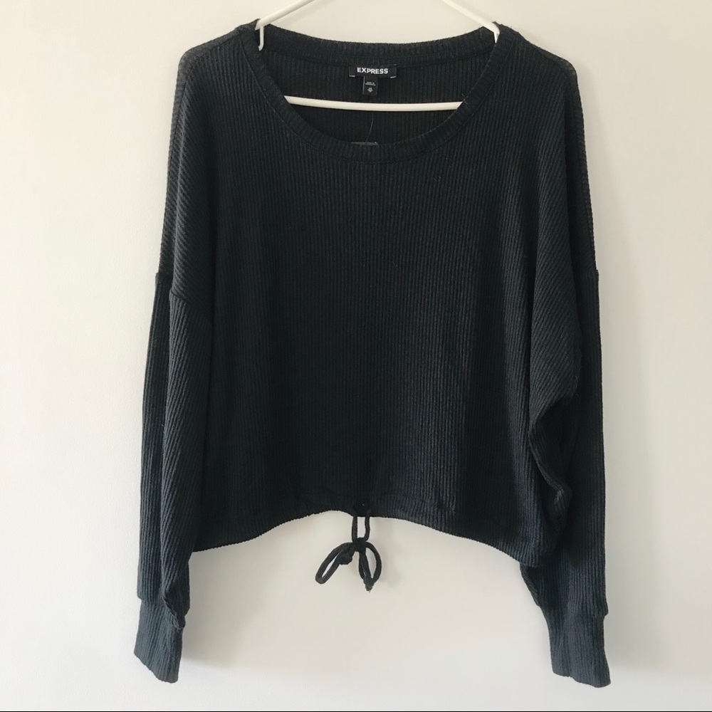 Express Soft Ribbed Lounge Top